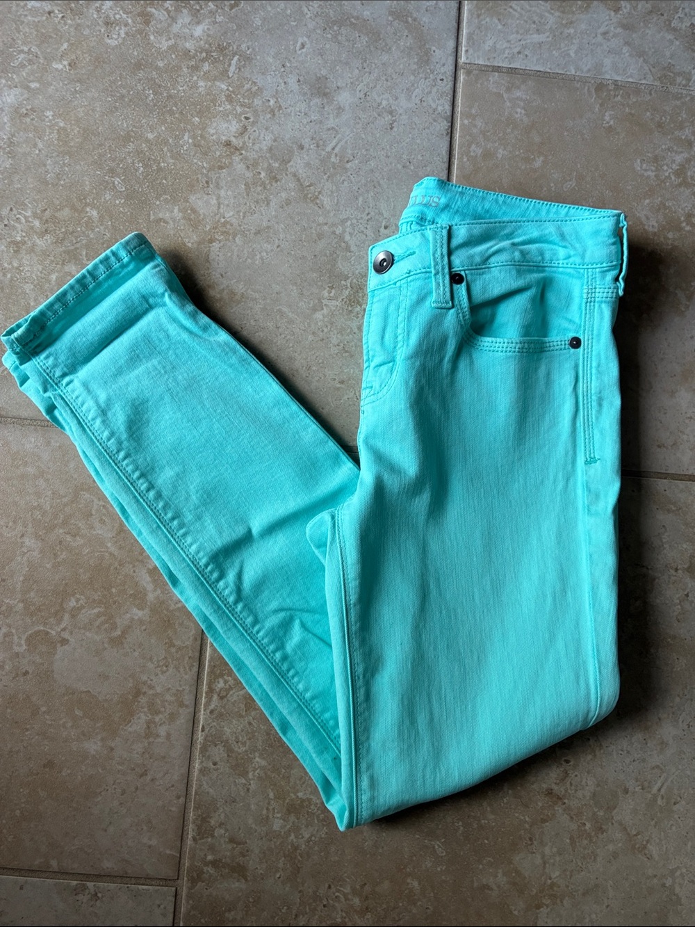 STYLUS Aqua-Turquoise Skinny Jeans
